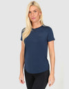 ELLE Sport Round Neck T-Shirt - Navy