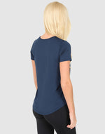 ELLE Sport Round Neck T-Shirt - Navy