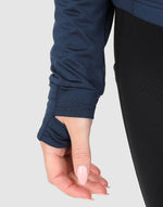 ELLE Sport Long Sleeve Full Zip Top - Navy