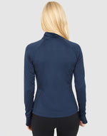 ELLE Sport Long Sleeve Full Zip Top - Navy