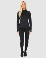 ELLE Sport Long Sleeve Full Zip Top - Black