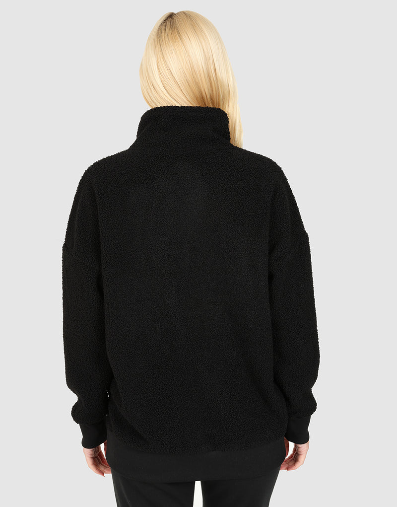 ELLE Sport Funnel Fleece - Black