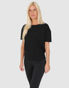 ELLE Sport Twist Back T-Shirt - Black