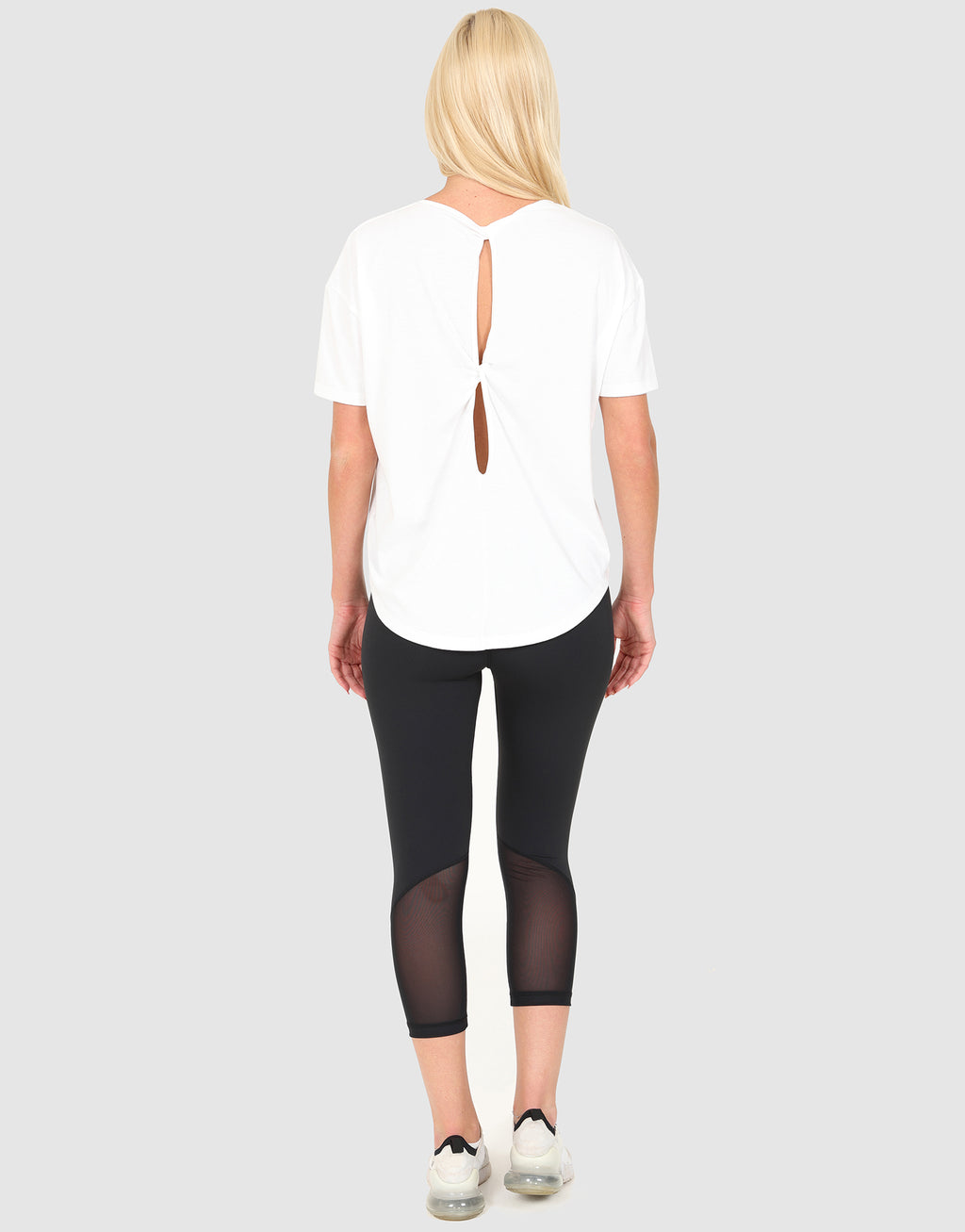 ELLE Sport Twist Back Tee - White