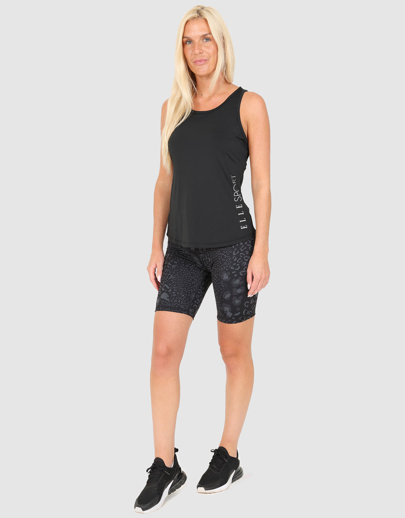 ELLE Sport Cross Back Vest - Black