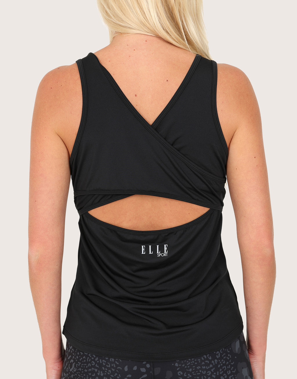 ELLE Sport Cross Back Vest - Black